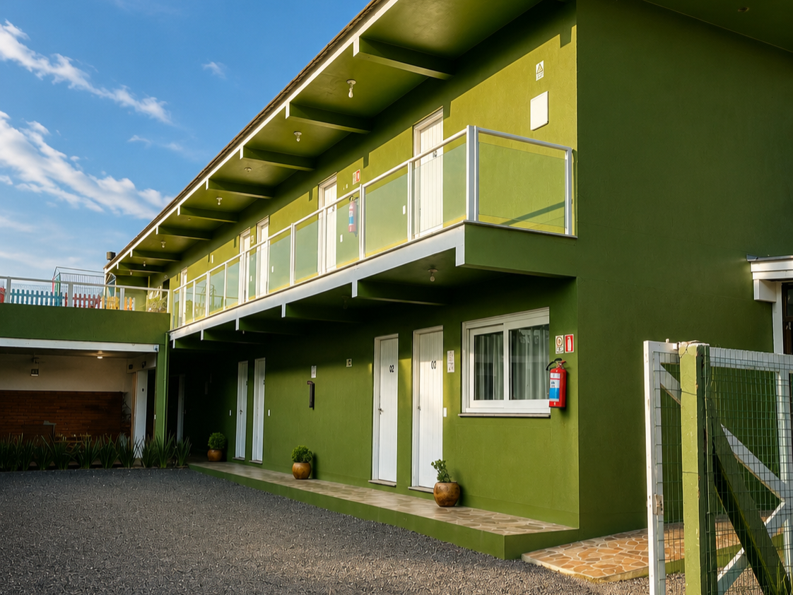 Bloco de acomodações do hotel